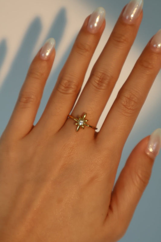 不锈钢星空太阳系戒指搭配钻石