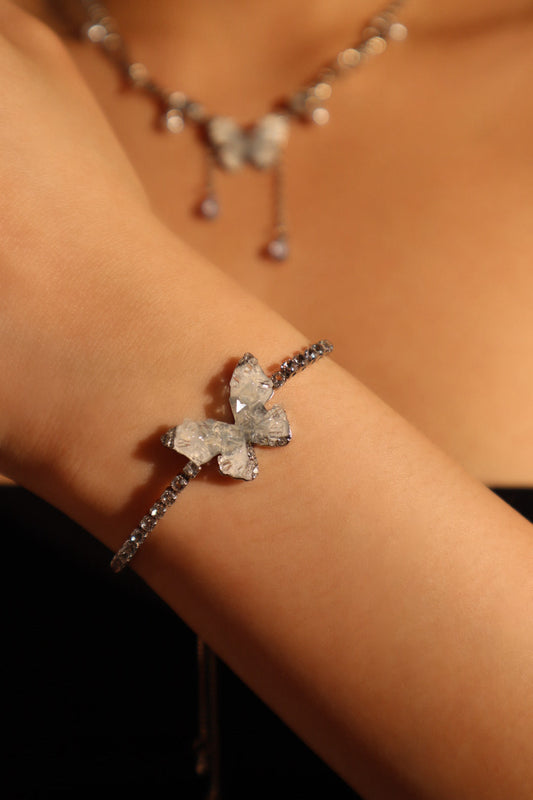 藍色水晶蝴蝶手鍊