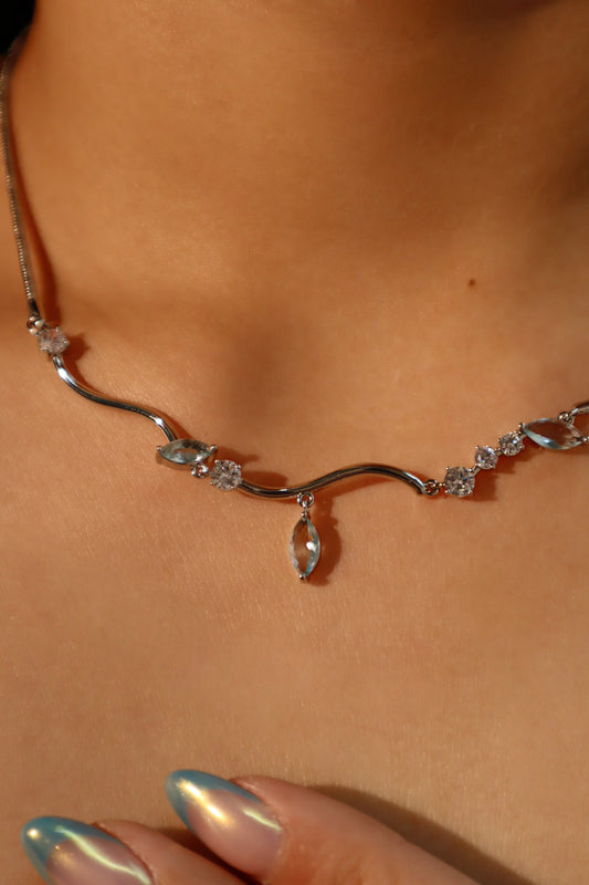 藍寶石鑽石項鍊