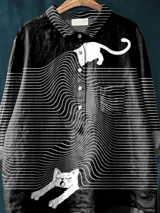 玉潔 | 貓藝術襯衫