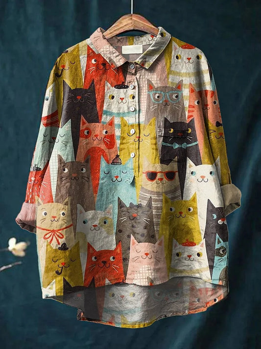 怡蓁 | 貓藝術襯衫
